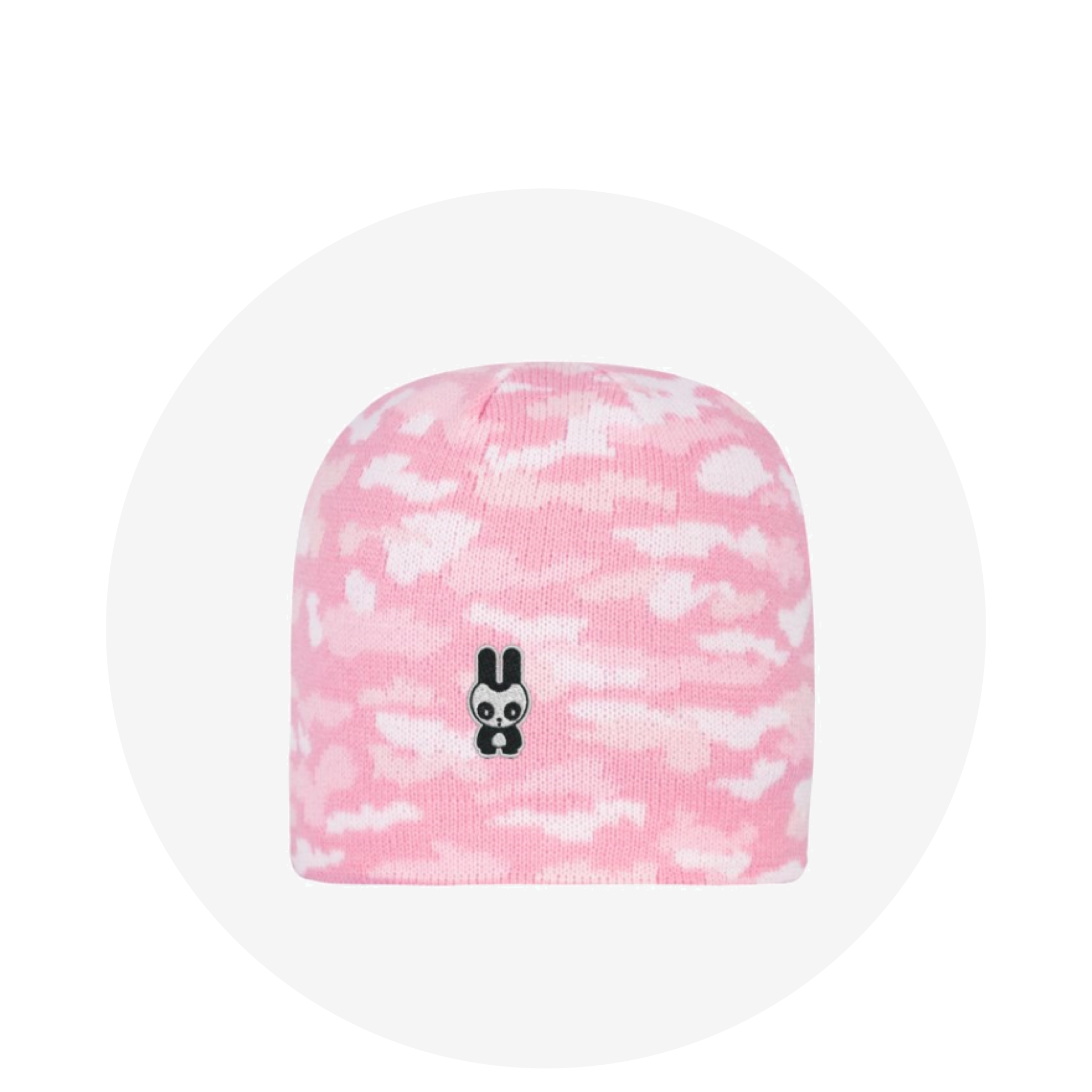 Panda Camo Beanie Pink