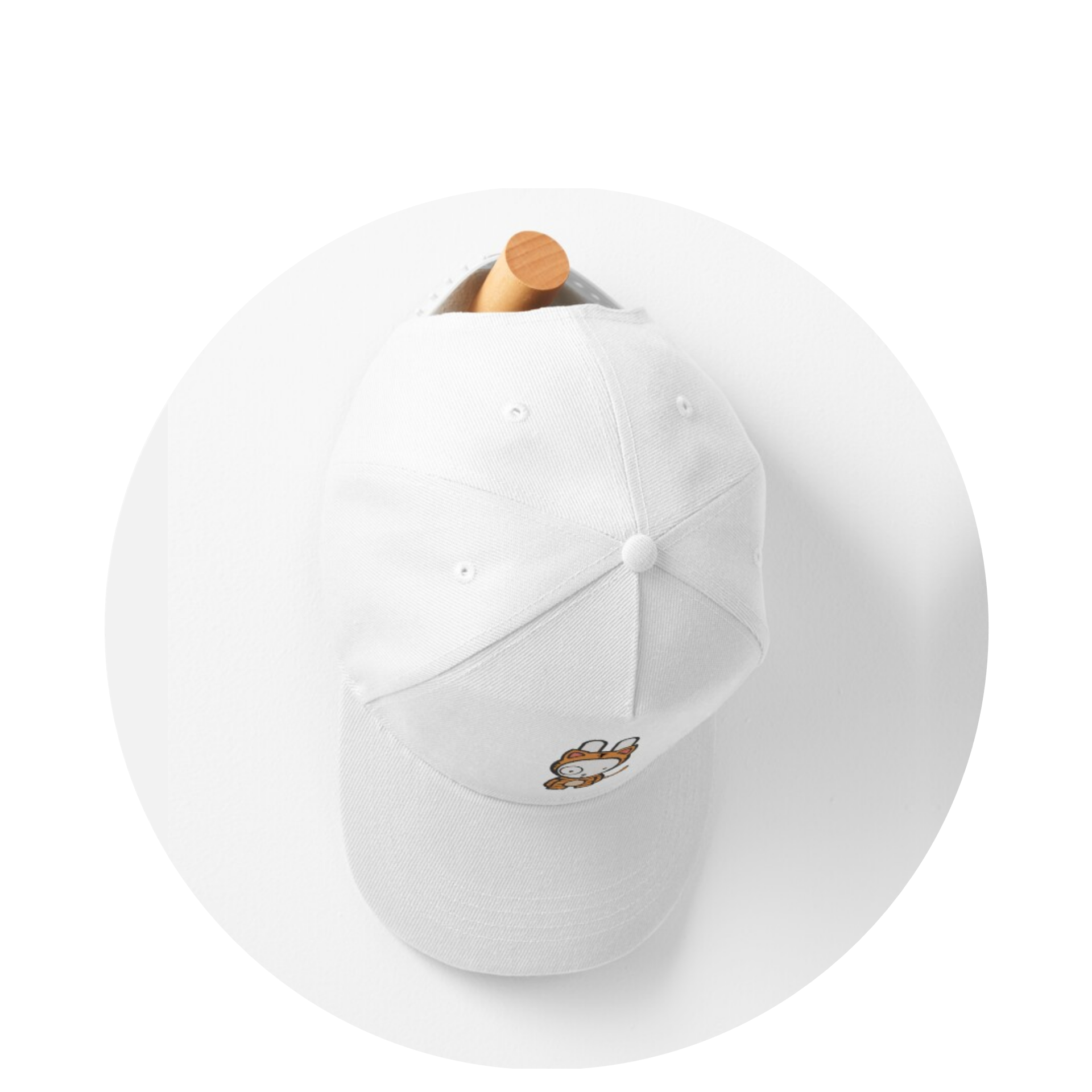 Snapback Cap / Tiger / White