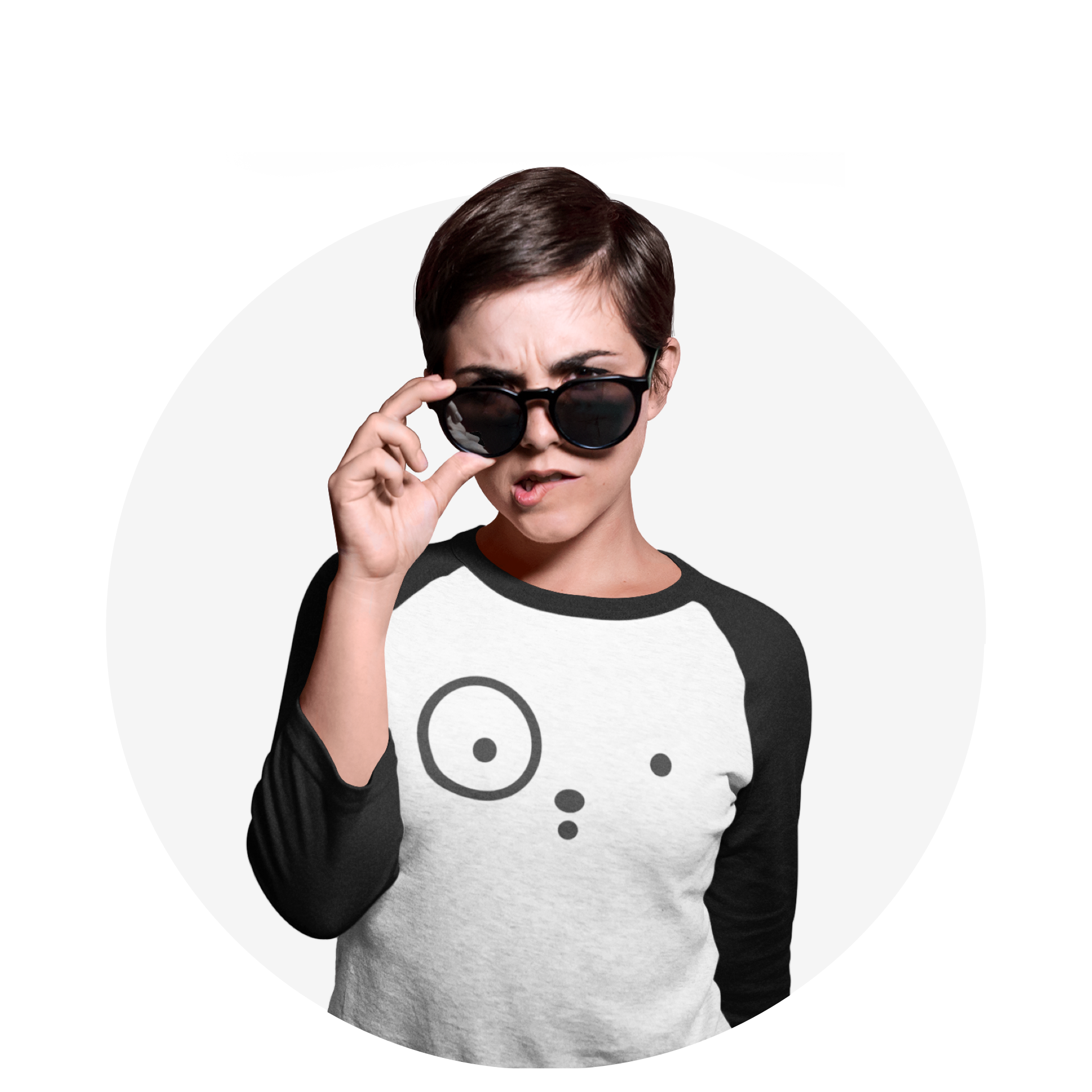 Zubi Face / White 3/4